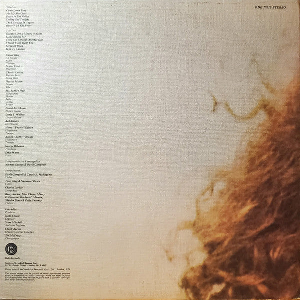 Carole King : Rhymes & Reasons (LP, Album, Gat)