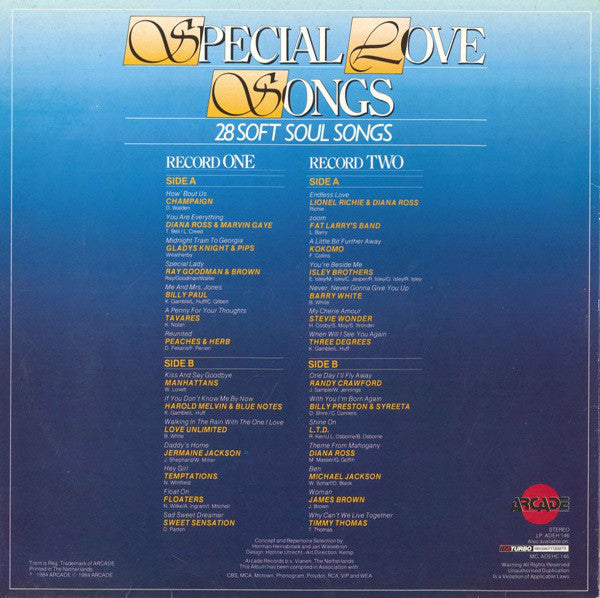 Various : Special Love Songs (LP,Compilation)