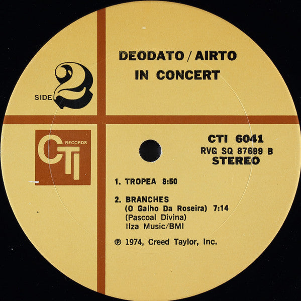 Deodato* / Airto* : In Concert (LP, Album, Pit)