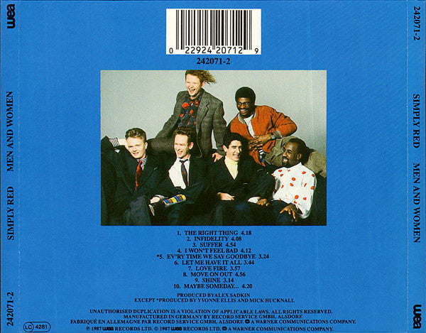 Simply Red - Men And Women (CD, Album) - De Platen Aap – Vinylwinkel in Brielle & online webshop voor muziekliefhebbers