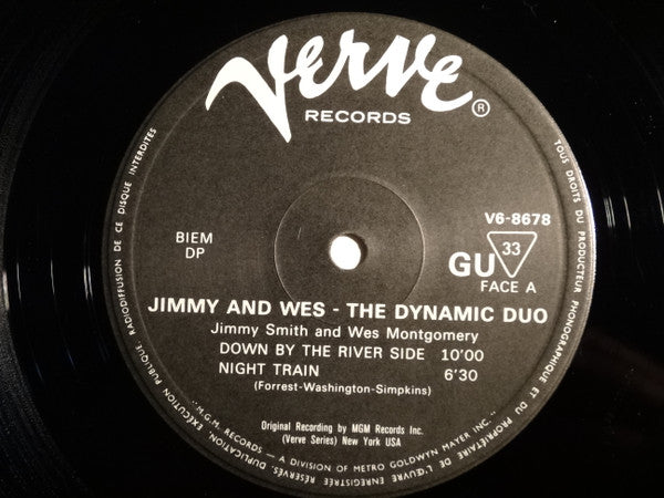 Jimmy Smith & Wes Montgomery : Jimmy & Wes - The Dynamic Duo (LP, Album, RE)