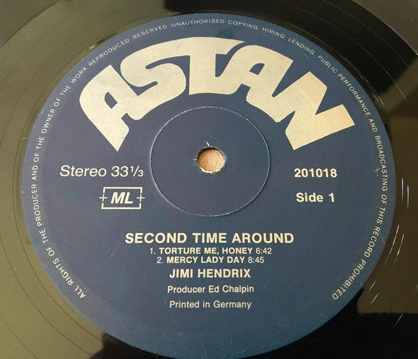 Jimi Hendrix : Second Time Around (LP, Album)