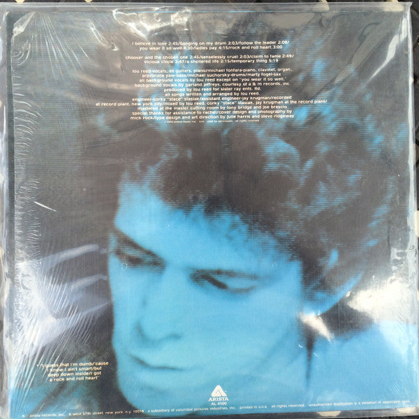 Lou Reed : Rock And Roll Heart (LP, Album, Ter)