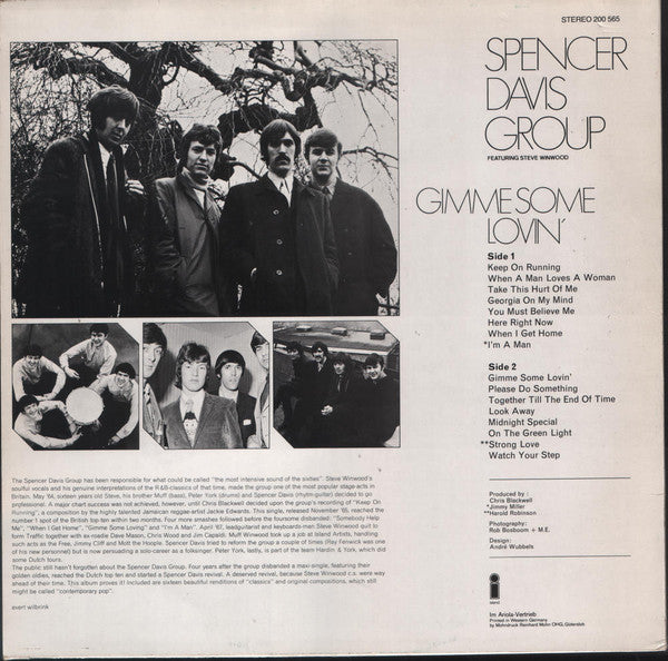 Spencer Davis Group, The Featuring Steve Winwood : Gimme Some Lovin' (LP,Compilation)