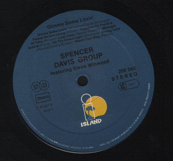 Spencer Davis Group, The Featuring Steve Winwood : Gimme Some Lovin' (LP,Compilation)