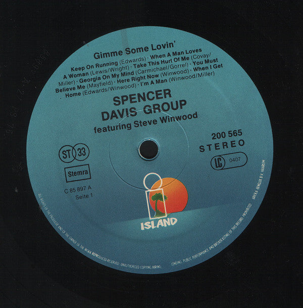 Spencer Davis Group, The Featuring Steve Winwood : Gimme Some Lovin' (LP,Compilation)