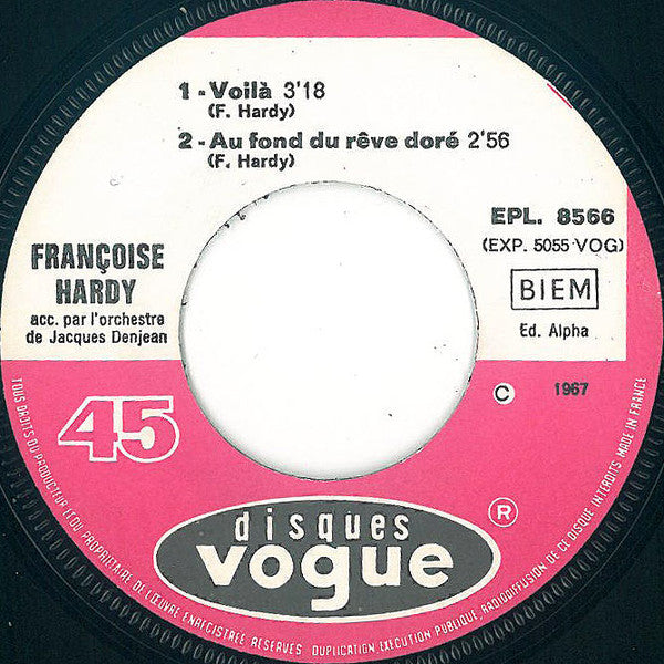 Françoise Hardy : Voilà (7", EP)