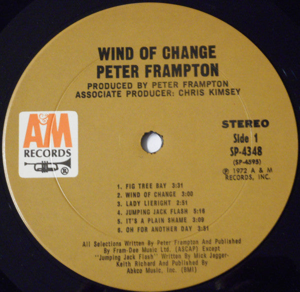 Peter Frampton : Wind Of Change (LP, Album, Pit)