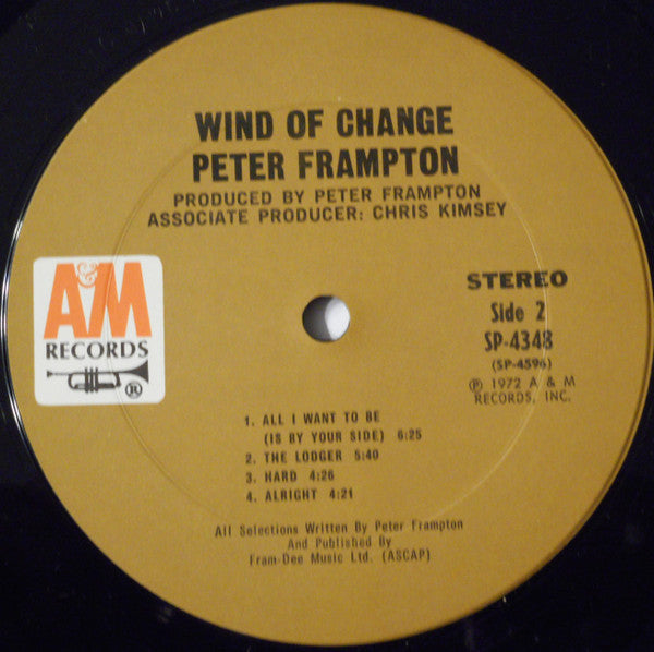 Peter Frampton : Wind Of Change (LP, Album, Pit)