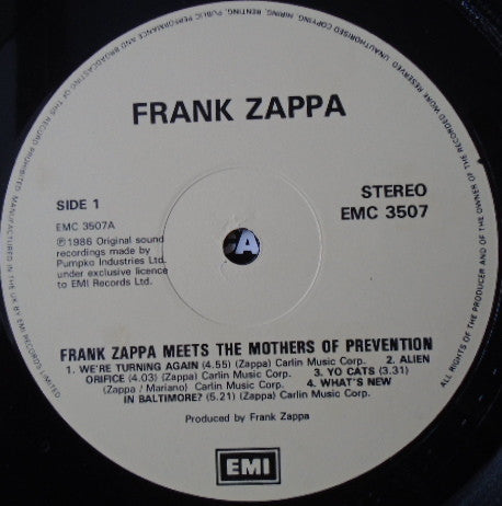 Frank Zappa : Frank Zappa Meets The Mothers Of Prevention (European Version) (LP, Album)