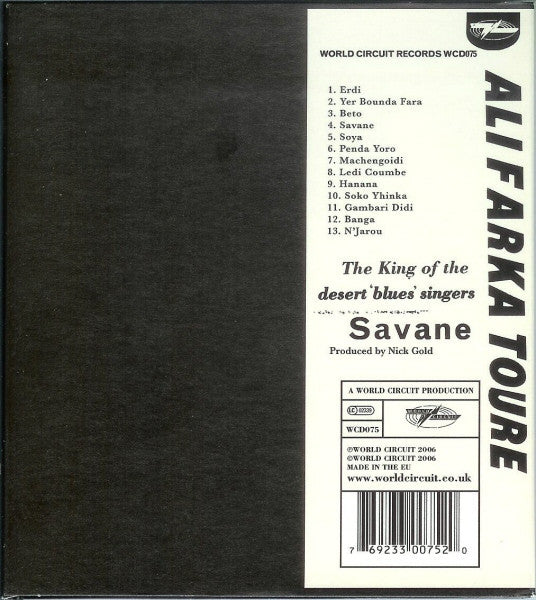 Ali Farka Touré - Savane (CD, Album) - De Platen Aap – Vinylwinkel in Brielle & online webshop voor muziekliefhebbers