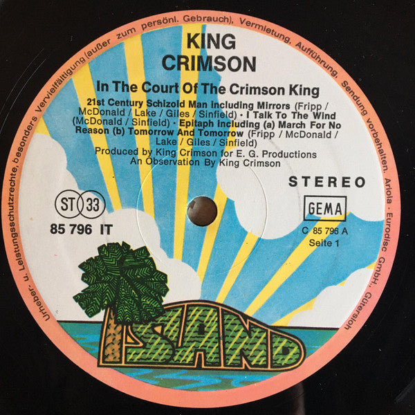King Crimson : In The Court Of The Crimson King (An Observation By King Crimson) (LP, Album, RE)