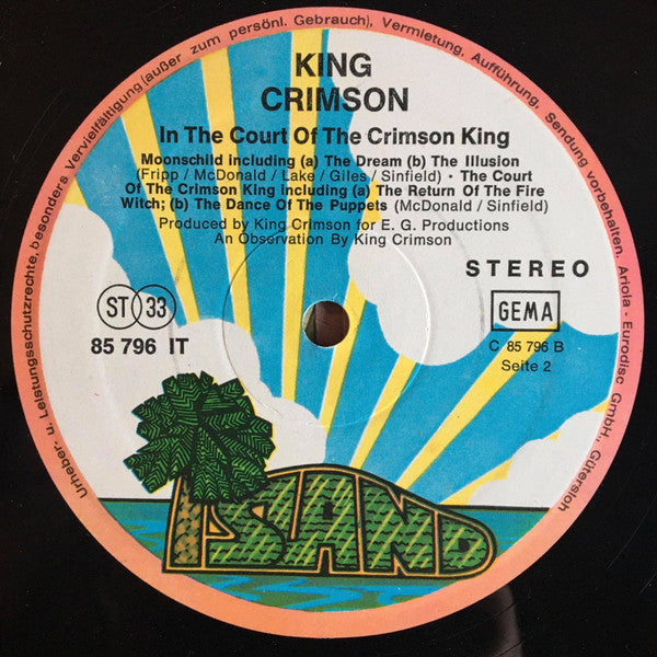 King Crimson : In The Court Of The Crimson King (An Observation By King Crimson) (LP, Album, RE)