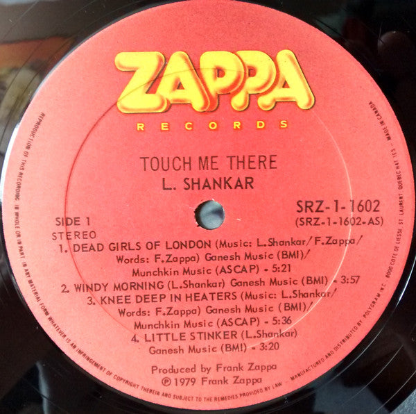 L. Shankar* : Touch Me There (LP, Album)