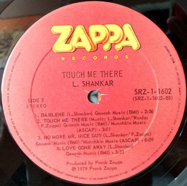 L. Shankar* : Touch Me There (LP, Album)