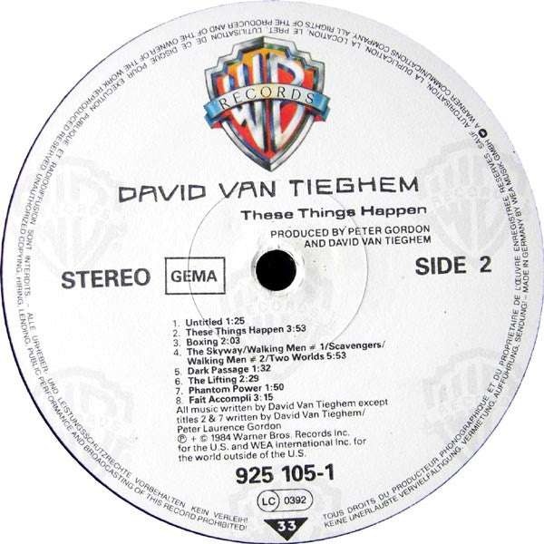 David Van Tieghem : These Things Happen (LP, Album)