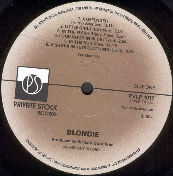 Blondie : Blondie (LP, Album, RP)