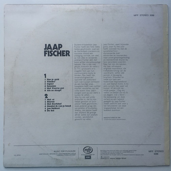 Jaap Fischer : Jaap Fischer (LP, Comp, RE)