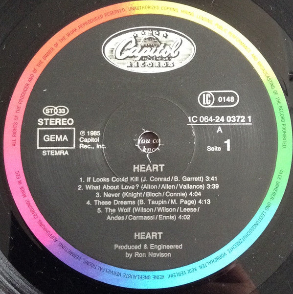 Heart : Heart (LP, Album, DMM)