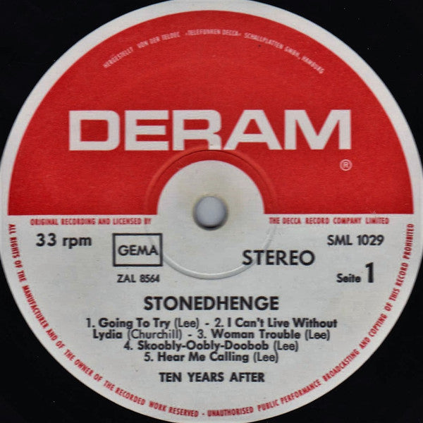 Ten Years After : Stonedhenge (LP, Album, Gat)
