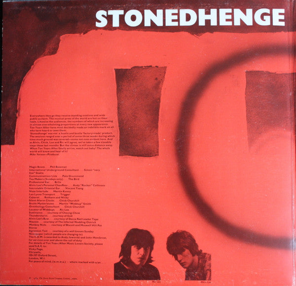 Ten Years After : Stonedhenge (LP, Album, Gat)