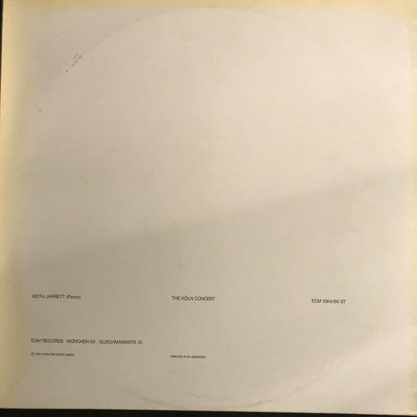 Keith Jarrett : The Köln Concert (2xLP, Album)