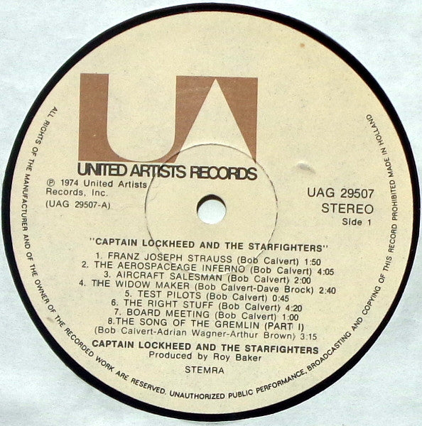 Robert Calvert : Captain Lockheed And The Starfighters (LP, Album, Gat)