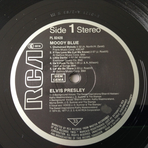 Elvis* : Moody Blue (LP, Album, RE)
