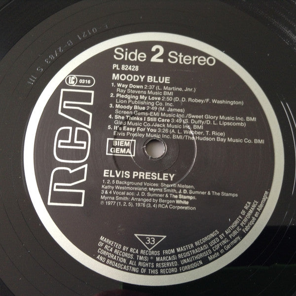 Elvis* : Moody Blue (LP, Album, RE)