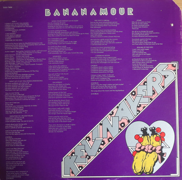 Kevin Ayers : Bananamour (LP, Album, Win)