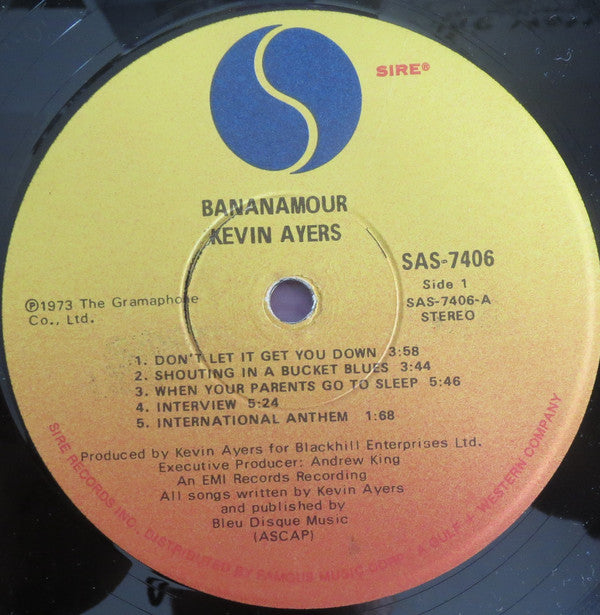 Kevin Ayers : Bananamour (LP, Album, Win)