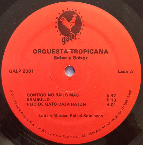 Orquesta Tropicana (4) : Salsa Y Sabor (LP, Album)