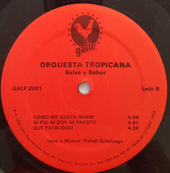 Orquesta Tropicana (4) : Salsa Y Sabor (LP, Album)