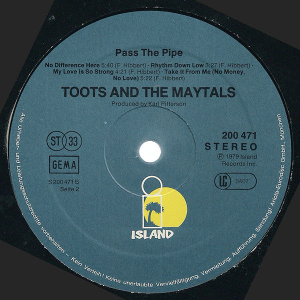 Toots & The Maytals : Pass The Pipe (LP, Album)
