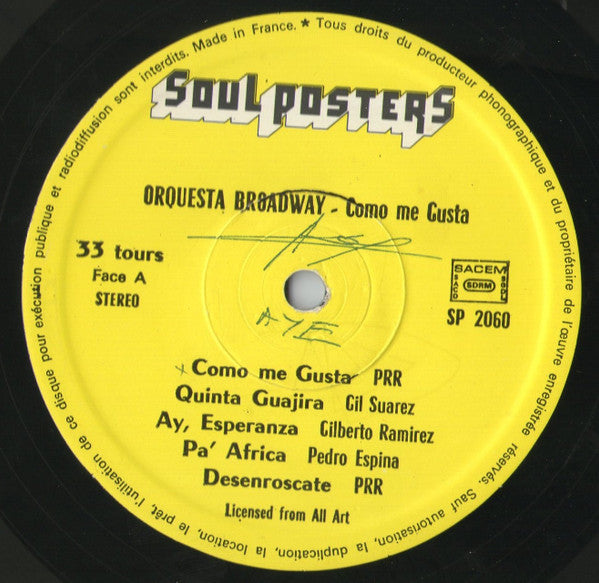Orquesta Broadway : Como Me Gusta! (LP, Album, RE)