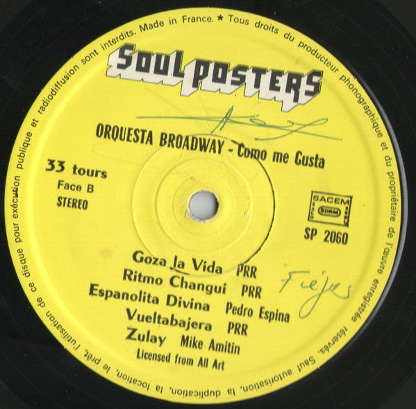 Orquesta Broadway : Como Me Gusta! (LP, Album, RE)