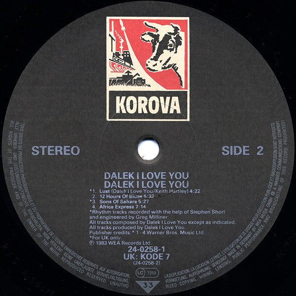 Dalek I Love You* : Dalek I Love You (LP, Album)
