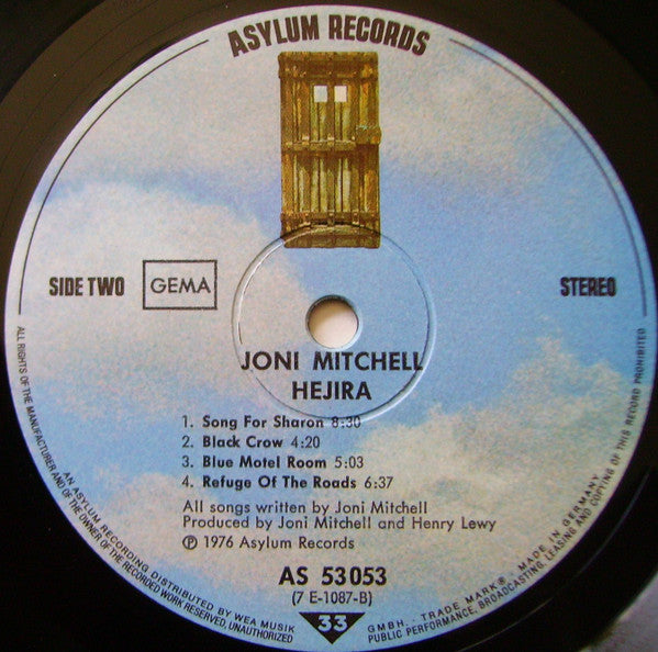 Joni Mitchell : Hejira (LP, Album, Gat)