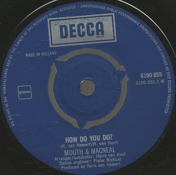 Mouth & MacNeal - How Do You Do (7", Single) - De Platen Aap – Vinylwinkel in Brielle & online webshop voor muziekliefhebbers