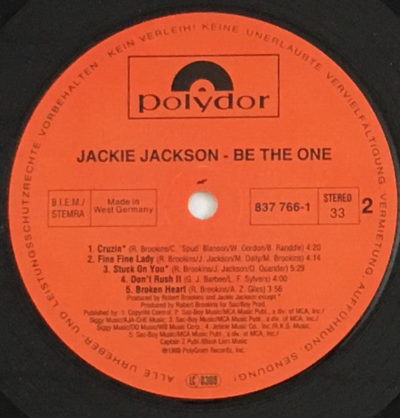 Jackie Jackson : Be The One (LP, Album)