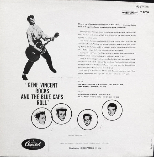Gene Vincent : Gene Vincent Rocks! And The Blue Caps Roll (LP, Album, Mono, RE)