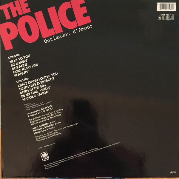 The Police : Outlandos D'Amour (LP, Album)