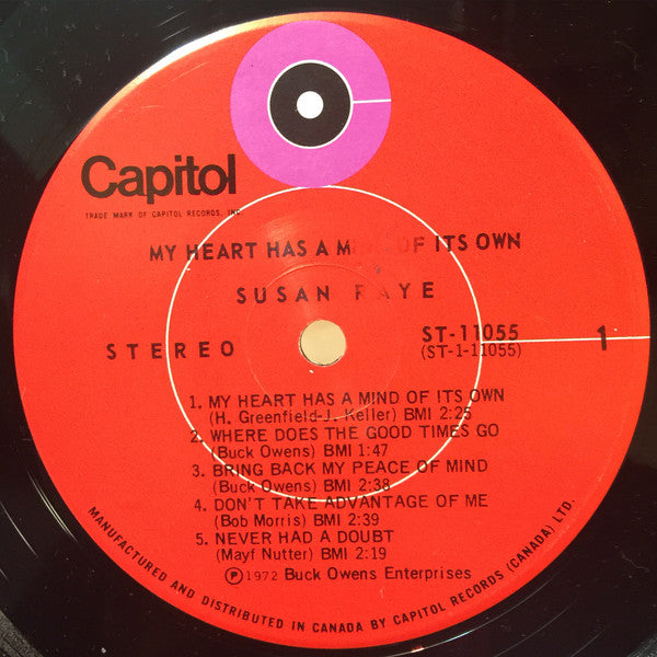Susan Raye : My Heart Has A Mind Of Its Own (LP, Album)