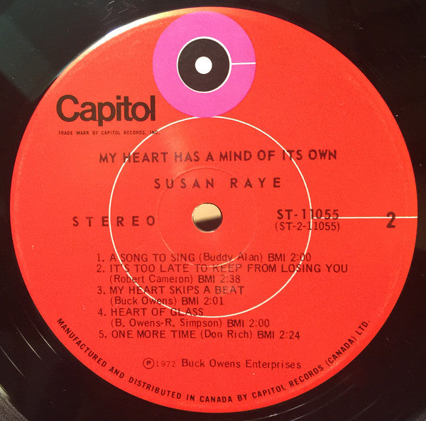 Susan Raye : My Heart Has A Mind Of Its Own (LP, Album)