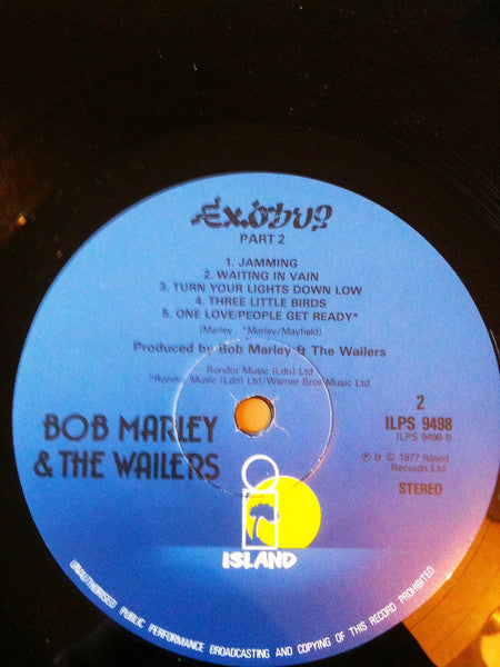 Bob Marley & The Wailers : Exodus (LP, Album, RE)