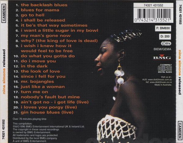 Nina Simone - Released (CD, Comp, RE) - De Platen Aap – Vinylwinkel in Brielle & online webshop voor muziekliefhebbers