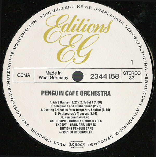 Penguin Cafe Orchestra : Penguin Cafe Orchestra (LP, Album)