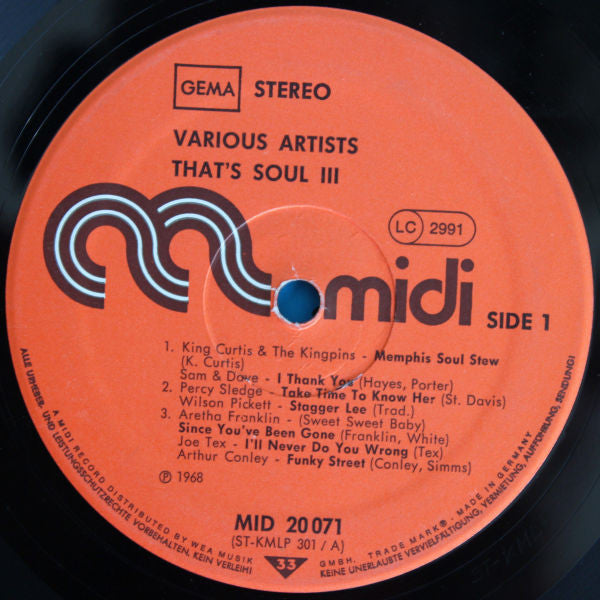 Various : That's Soul 3 (LP, Comp, RE)