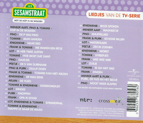 Sesamstraat : Met De Kop In De Wolken (Liedjes Van De TV-Serie) (CD, Album)