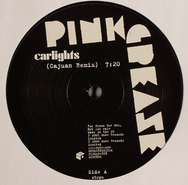Pink Grease - Carlights (12", Promo) - De Platen Aap – Vinylwinkel in Brielle & online webshop voor muziekliefhebbers